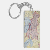 地図: ウクライナ、c1906 キーホルダー (正面左)