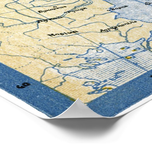 地図：ウクライナ， c1906 ポスター (角)