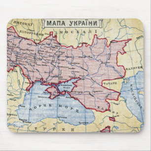 地図: ウクライナ、c1906 マウスパッド