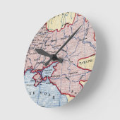 地図: ウクライナ、c1906 ラウンド壁時計 (傾斜)