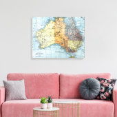 地図：オーストラリア， c1890 キャンバスプリント (インサイチュ (リビング))