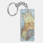 地図: オーストラリア、c1890 キーホルダー (正面左)