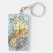 地図: オーストラリア、c1890 キーホルダー (裏面)