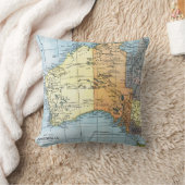 地図: オーストラリア、c1890 クッション (ブランケット)