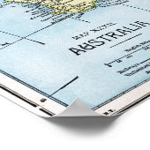 地図：オーストラリア， c1890 ポスター (角)