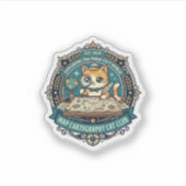 地図 カートグラフィー 猫 おもしろい ネコ好き デザイン - 地図 C シール (正面)