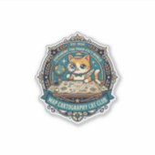 地図 カートグラフィー 猫 おもしろい ネコ好き デザイン - 地図 C シール (正面)