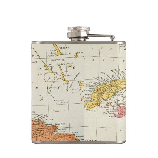 地図: キューバ1900年 フラスク (裏面)