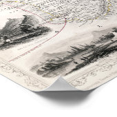 地図：クリミア， c1855 ポスター (角)