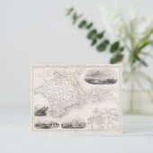 地図:クリミア, c1855 ポストカード (スタンド正面)