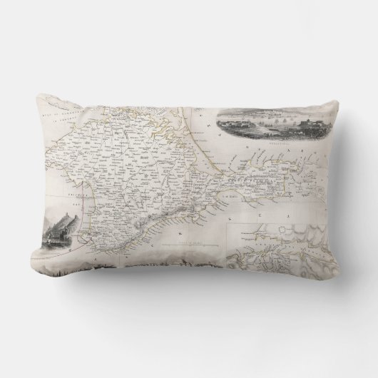 地図: クリミア、c1855 ランバークッション (正面)