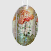 地図、コンパス、バラ オーナメント (正面)