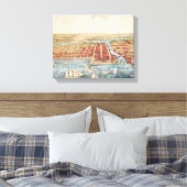 地図：シカゴ， c1857 キャンバスプリント (インサイチュ (寝室))