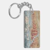 地図: シカゴ、c1857 キーホルダー (正面左)