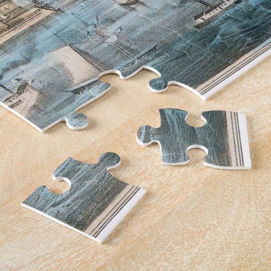 地図: シカゴ、c1857 ジグソーパズル (側面)