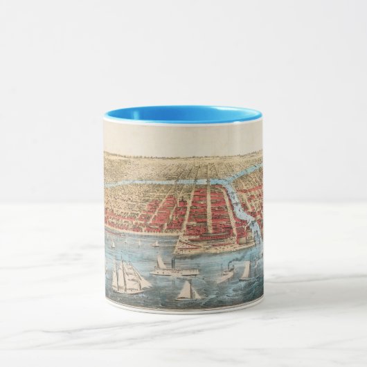 地図: シカゴ、c1857 マグカップ (中央)