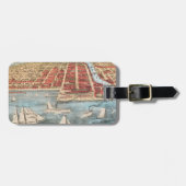 地図: シカゴ、c1857 ラゲッジタグ (正面横)