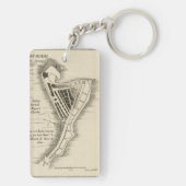 地図: ジャマイカ1755年 キーホルダー (裏面)