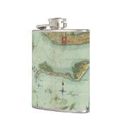 地図: ジャマイカ1756年 フラスク (左)