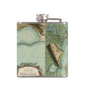 地図: ジャマイカ1756年 フラスク (裏面)