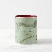 地図: ジャマイカ1756年 マグカップ (中央)