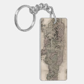 地図: ジャマイカ1763年 キーホルダー (正面左)