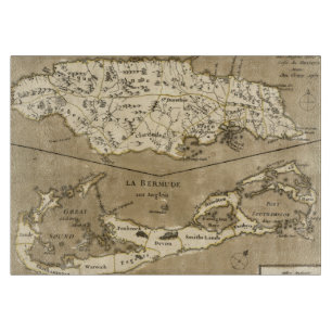 地図: ジャマイカ1767年 カッティングボード