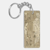 地図: ジャマイカ1767年 キーホルダー (正面左)