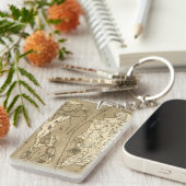 地図: ジャマイカ1767年 キーホルダー (正面右)