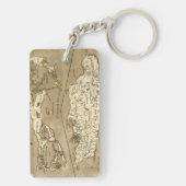 地図: ジャマイカ1767年 キーホルダー (裏面)