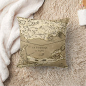 地図: ジャマイカ1767年 クッション (ブランケット)