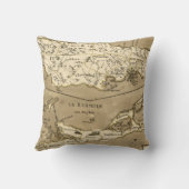 地図: ジャマイカ1767年 クッション (裏面)