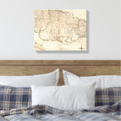 地図：ジャマイカ、1755年2 キャンバスプリント (インサイチュ (寝室))