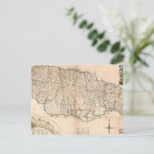 地図:ジャマイカ、1755年2 ポストカード (スタンド正面)