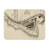 地図：ジャマイカ、1755年 マグネット (横)