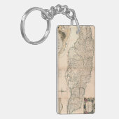 地図: ジャマイカ、1755 2 キーホルダー (正面左)