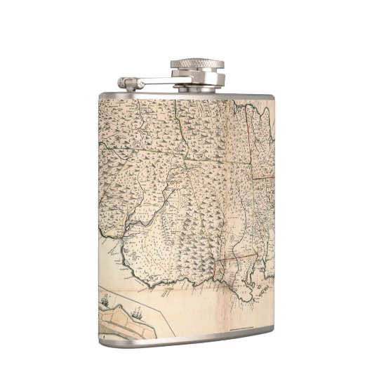 地図: ジャマイカ、1755 2 フラスク (右)