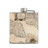 地図: ジャマイカ、1755 2 フラスク (裏面)