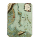 地図：ジャマイカ、1756年 マグネット (縦)