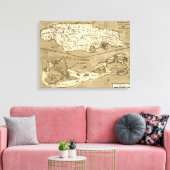 地図：ジャマイカ、1767年 キャンバスプリント (インサイチュ (リビング))