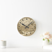 地図：ジャマイカ、1767年 ラウンド壁時計 (ホーム)