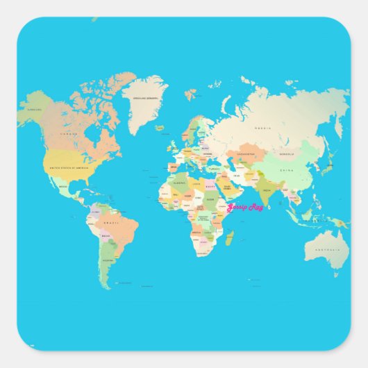 地図 スクエアシール (正面)