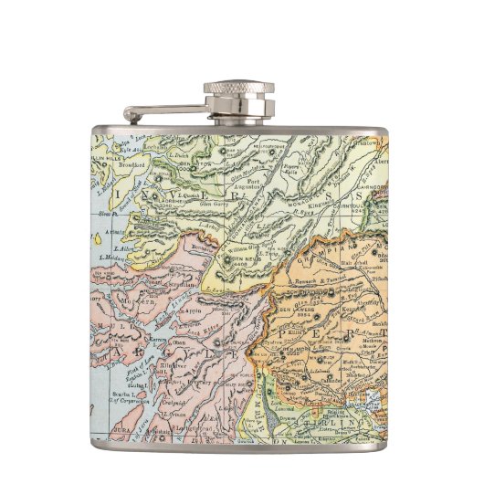 地図: スコットランド フラスク (正面)