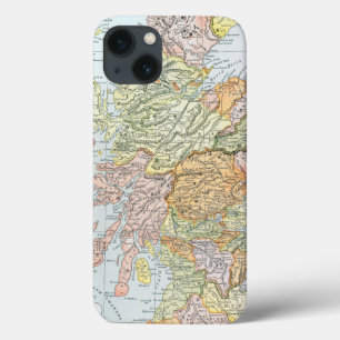 地図: スコットランド iPhone 13ケース