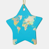 地図 セラミックオーナメント (左)