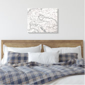 地図：ドイツとオーストリア キャンバスプリント (インサイチュ (寝室))