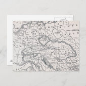 地図：ドイツとオーストリア ポストカード (正面/裏面)