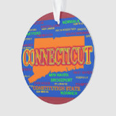 地図、ニューヘブン、ハートフォードコネチカット州 オーナメント (正面)