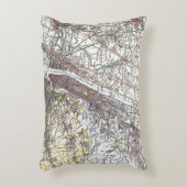 地図: ニューヨーク周辺1906年 アクセントクッション (正面(垂直))