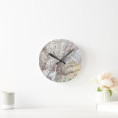 地図: ニューヨーク周辺1906年 ラウンド壁時計 (ホーム)